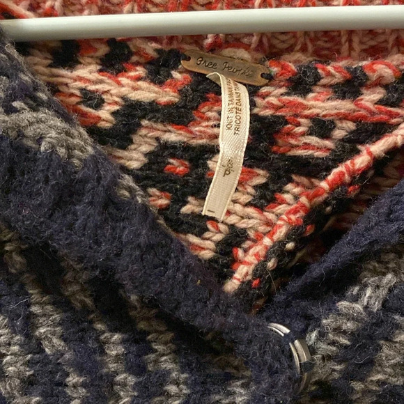 Free People women’s cardigan - knit - wool blend - snap closure - open back - S - Picture 2 of 7